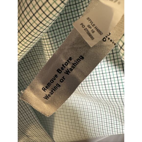 J Crew Men's Large 16 33 Ludlow Button Front Slim Fit Shirt Checkered - Picture 9 of 10